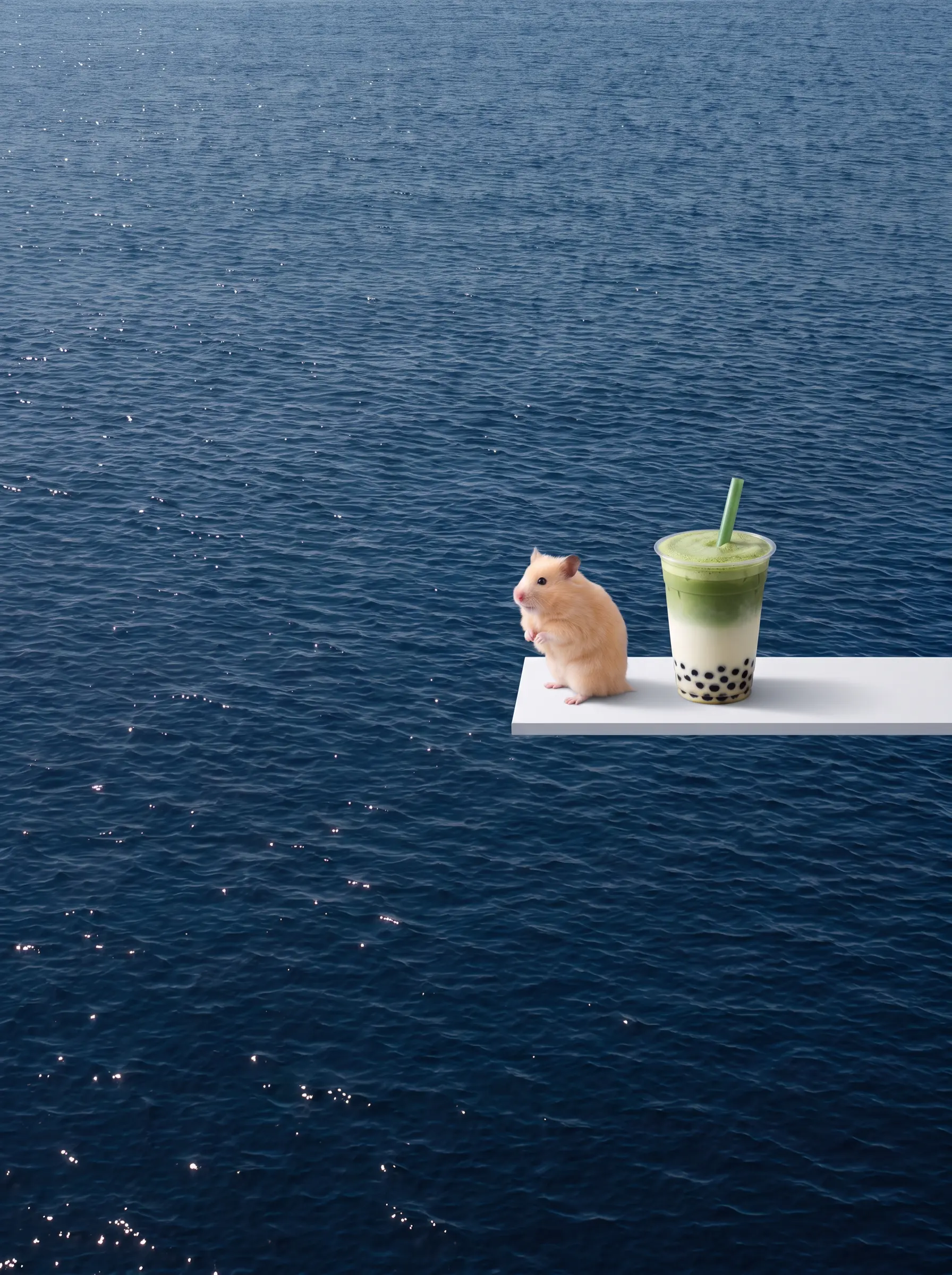 social media-Ocean, hamster, matcha