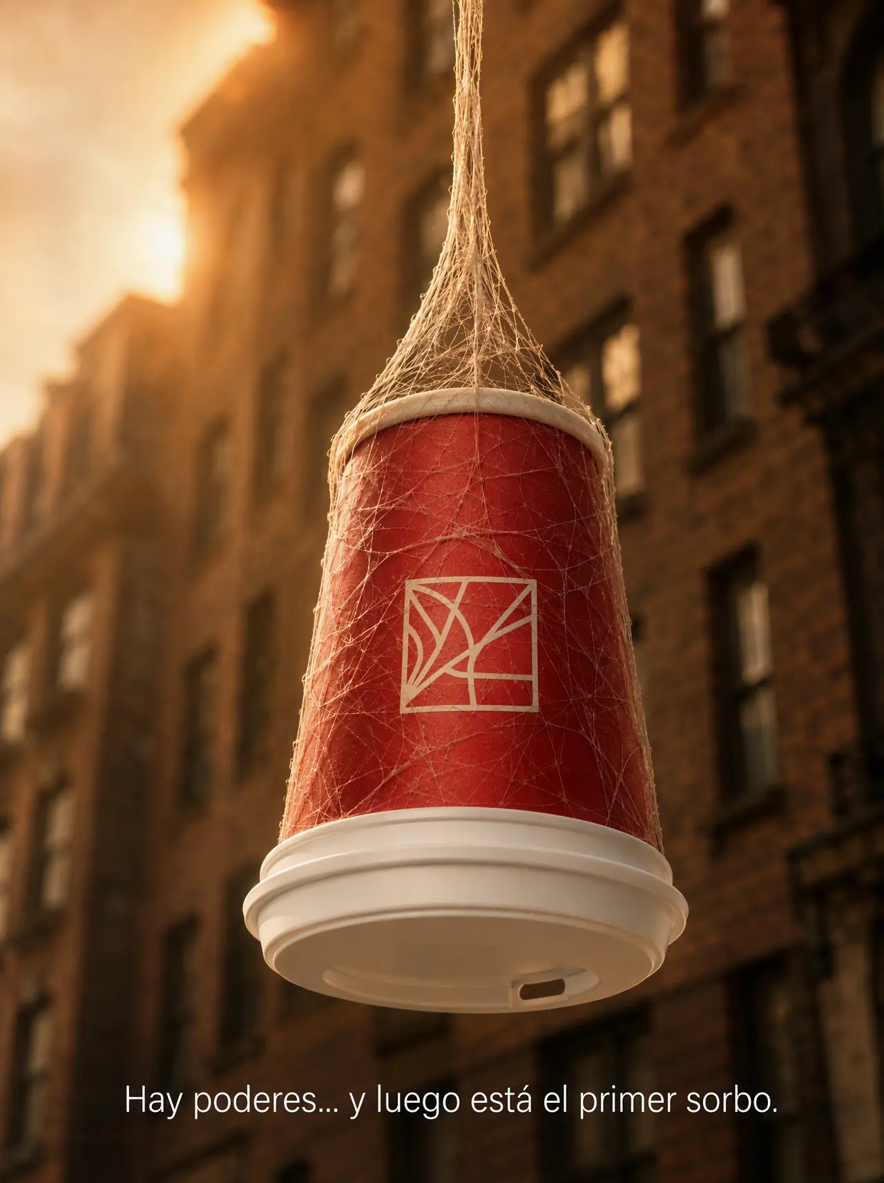 social media -Coffee trapped in spider silk