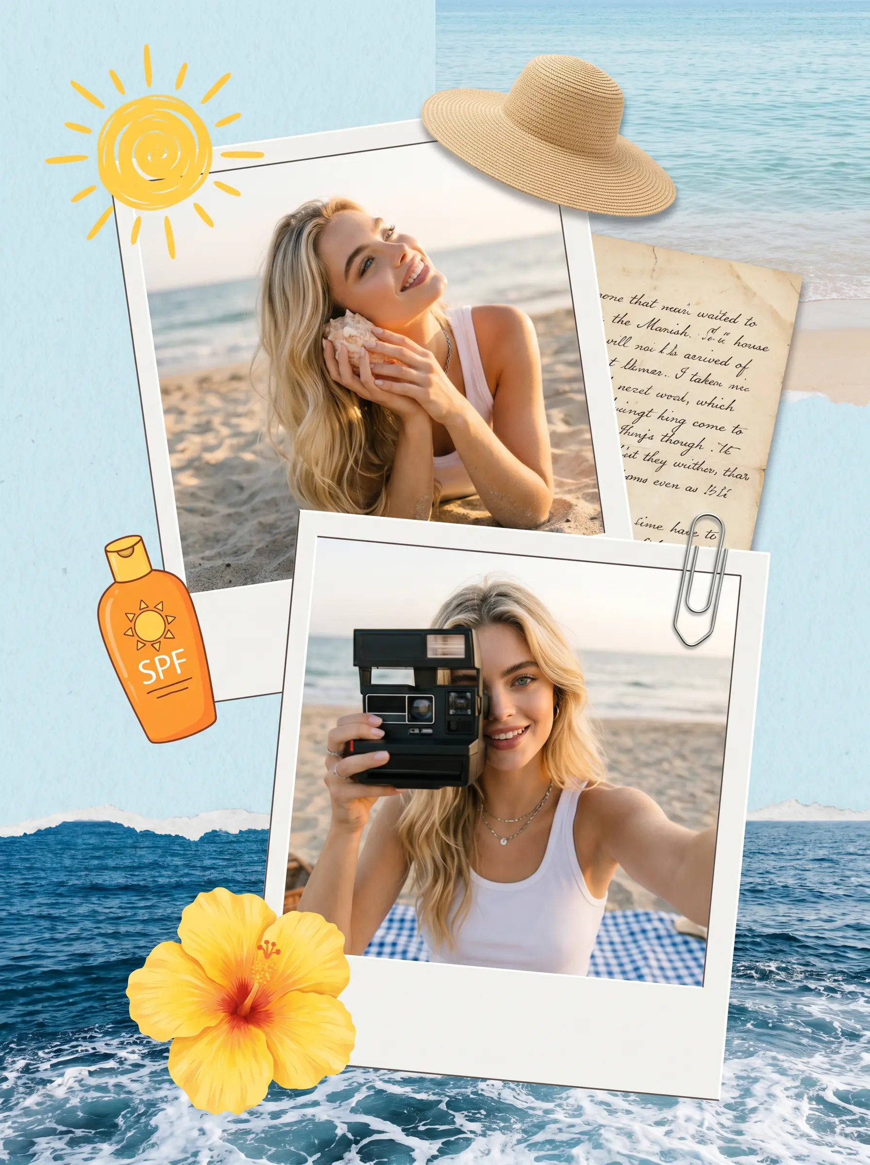 social media - User Beach Collage