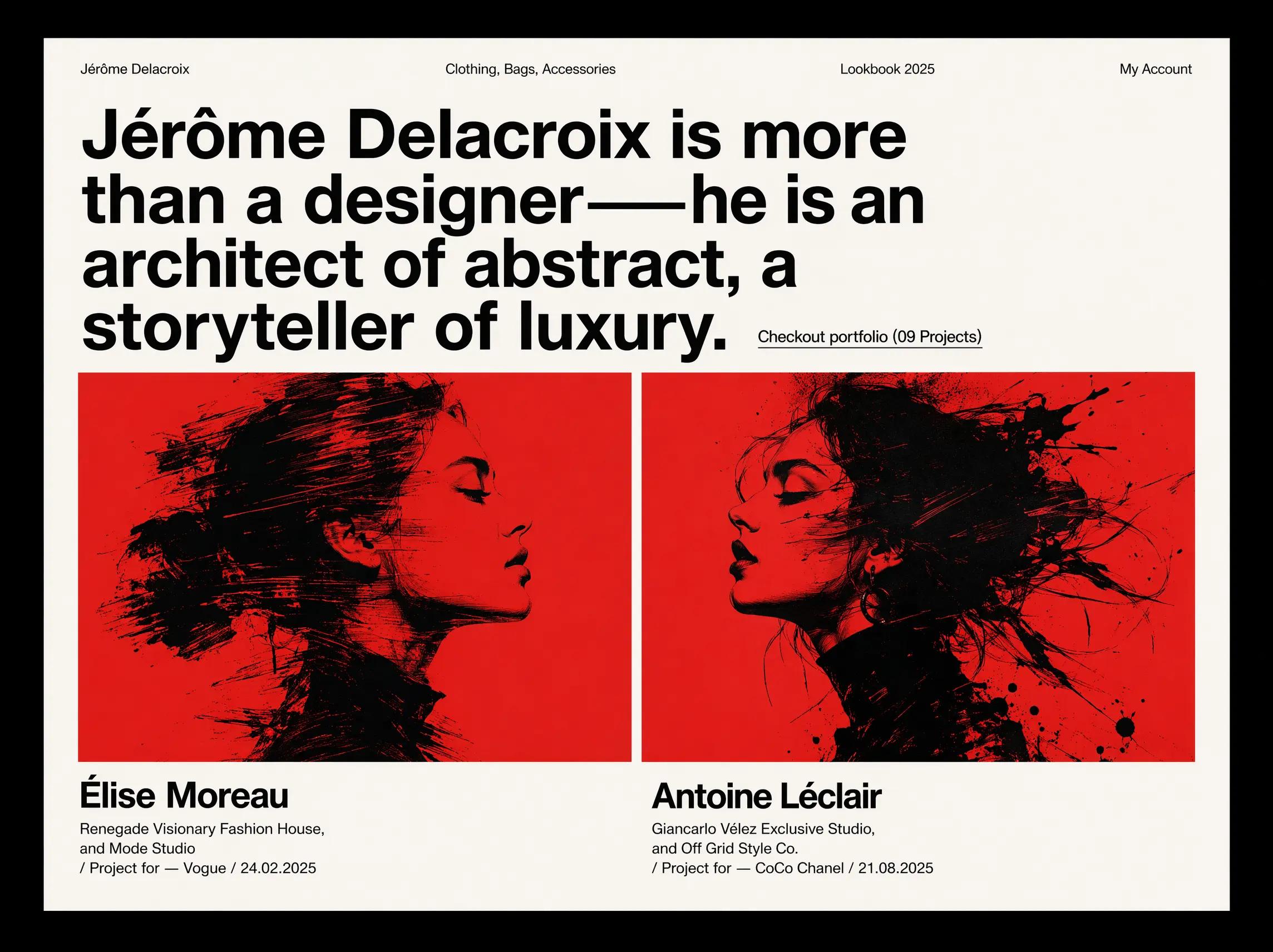 Website-Fashion Landing Mock
