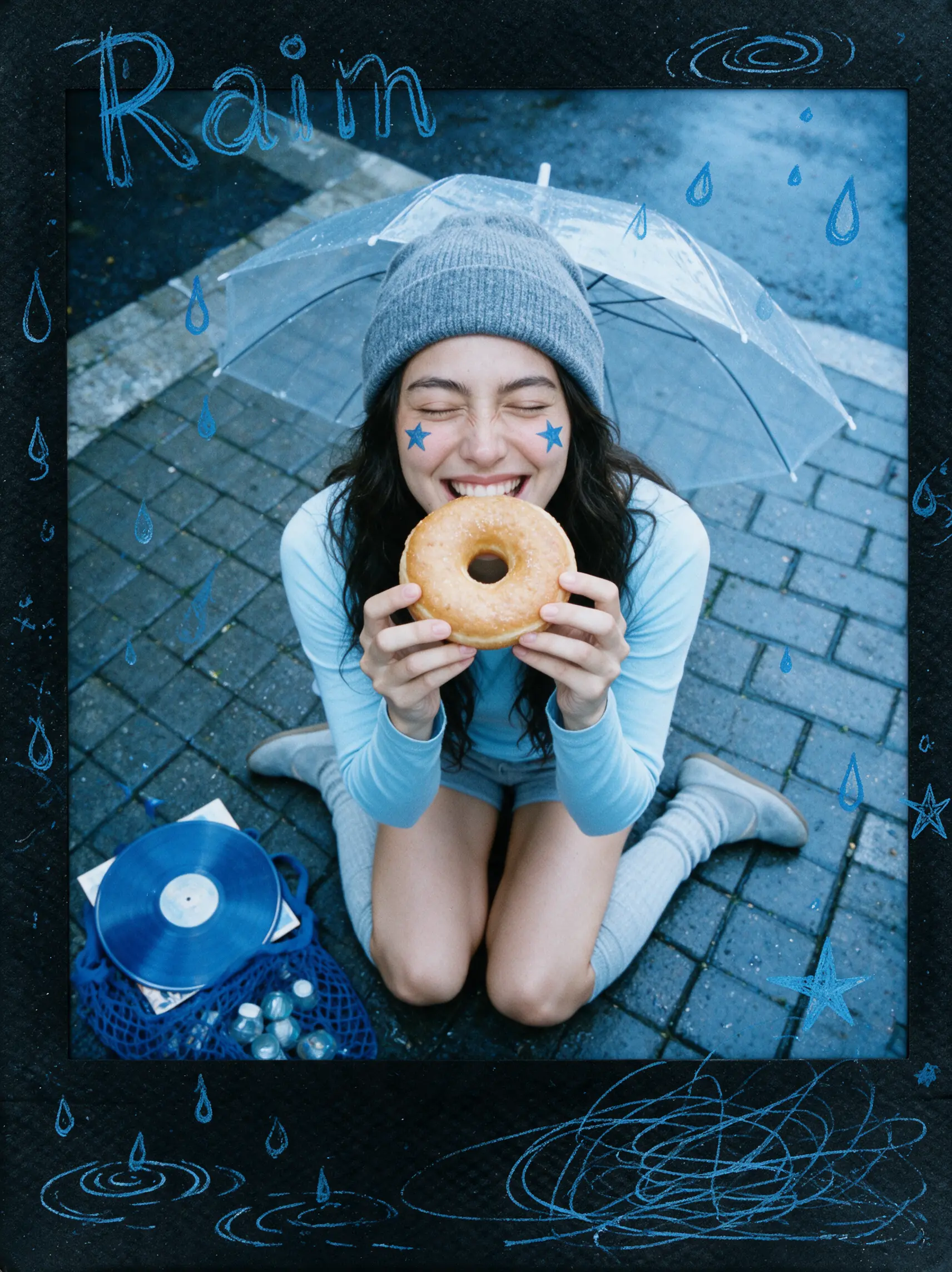 social media - Rainy Donut Polaroid