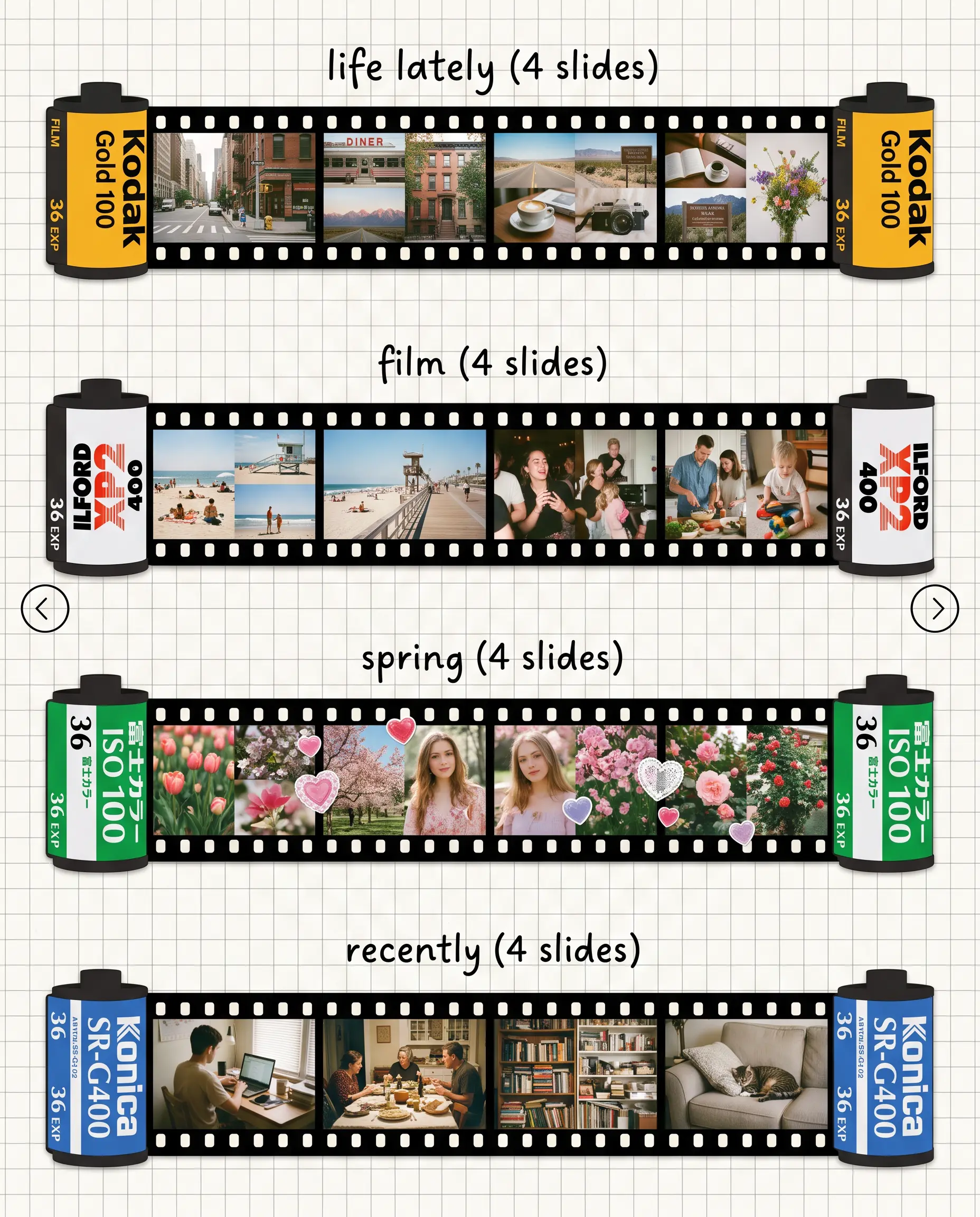social media-Film Strip Layout