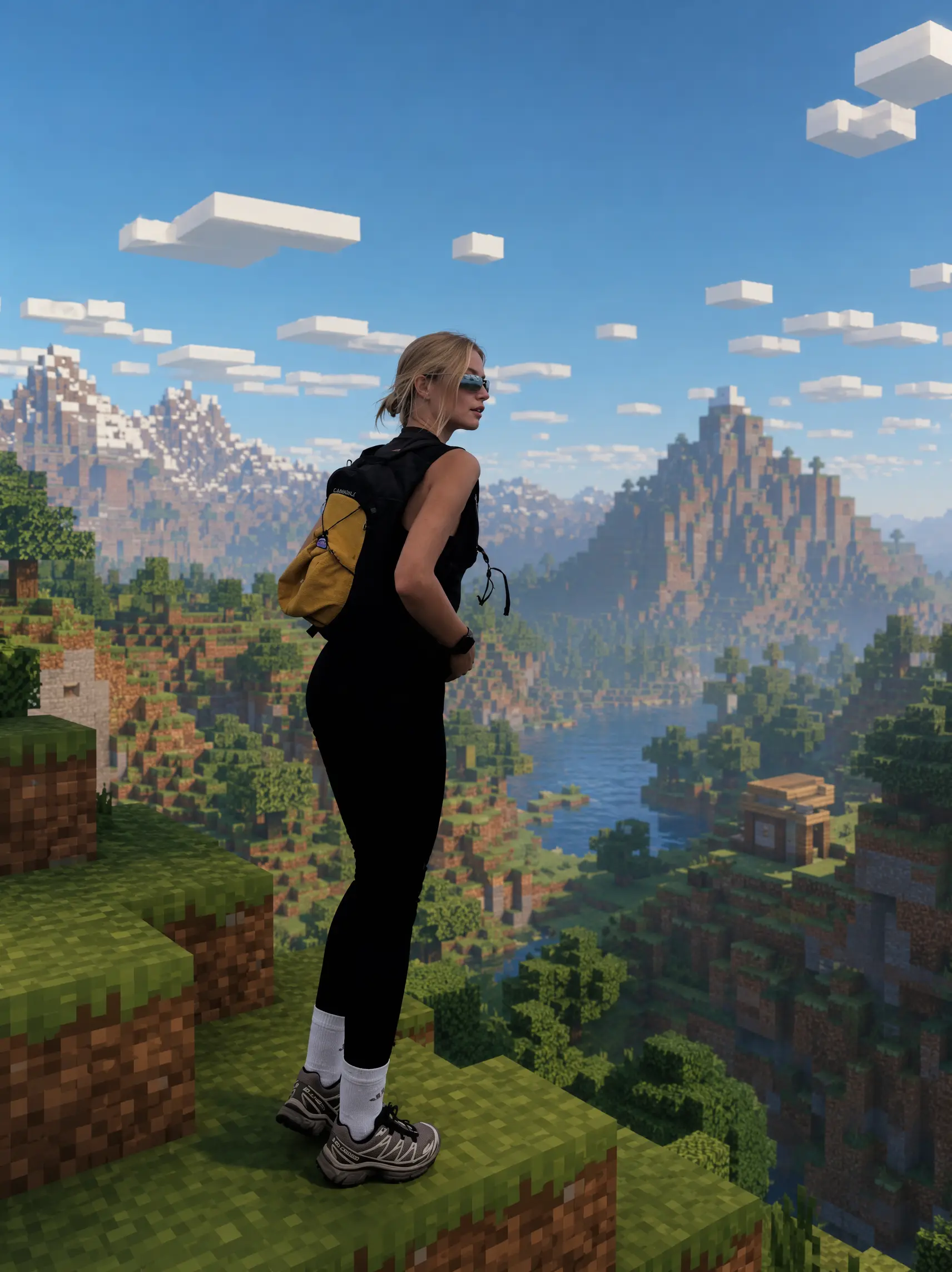social media-Realistic Minecraft Blend