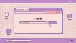 Cute Typing Search Logo