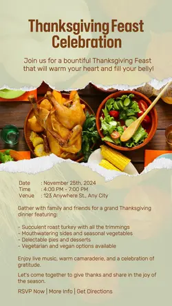 Thanksgiving Feast Celebration Instagram Story