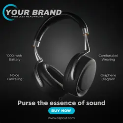 Headphone Product Display Instagram Post