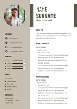 Business Graphic Designer Resume Minimalist