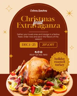 Christmas Day Promotion Food Red Instagram Portrait