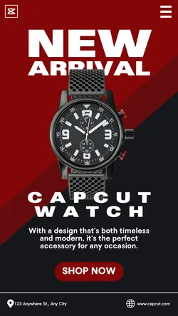 Watch New Arrival Instagram Post Red Black