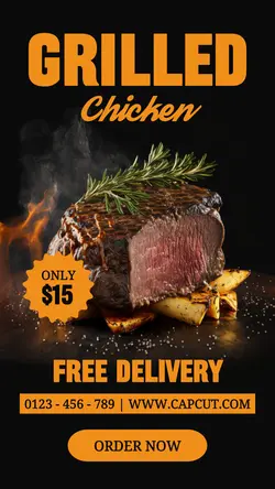 Grilled Chicken Food Promotion Instagram Story