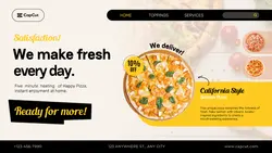 Pizza SALE Advertisement Landing Page Website