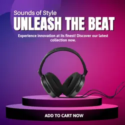 E-commerce Electronics Headphone Product Display Gradient