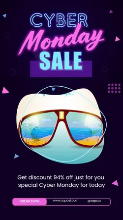 Cyber Monday Sale Illustration Instagram Story