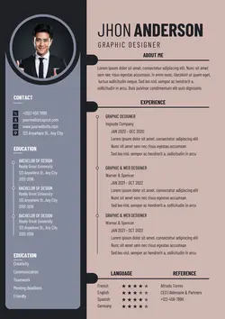 Business Graphic Designer Resume Minimalist