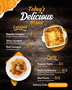 Food & Beverages Delicious Menu Instagram Post