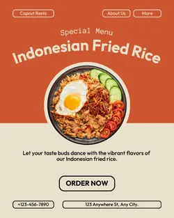 Fried Rice Menu Product Display Instagram Portrait