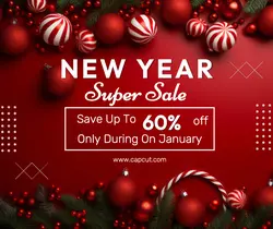 New Year Super Sale Promotion Facebook Post