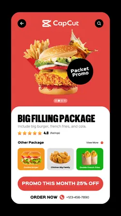 Fast Food Promotion UI Style Instagram Story