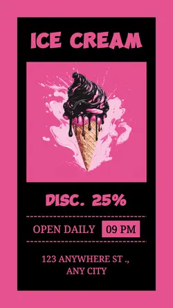 Ice Cream Promotion Instagram Story