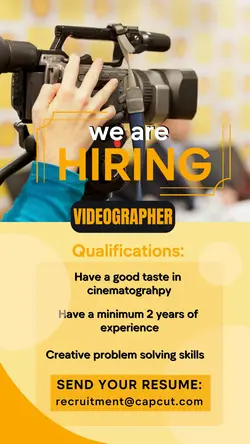 Videographer Recruitment Instagram Story