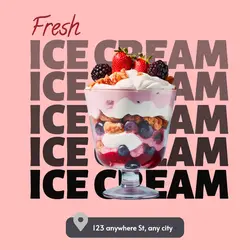 Ice Cream product promotion instagram post