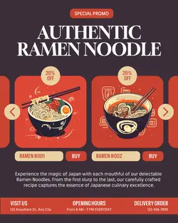 Ramen Noodles Food Promotion Instagram Portrait