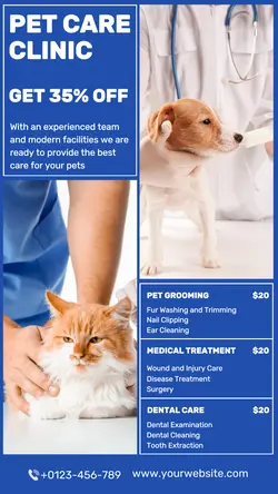 Pet Services Pet Care Clinic Instagram Story