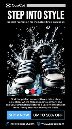 Promotion Shoes With Big Discount Instagram Story
