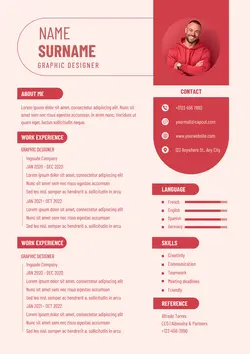 Business Graphic Designer Resume Minimalist