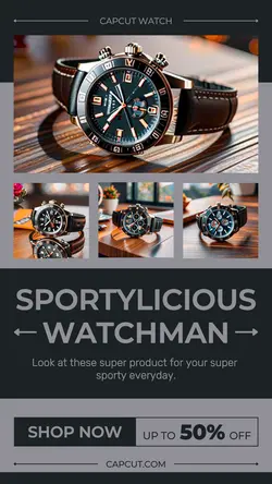 Fashion Sporty Man Watch Sale Promotion
