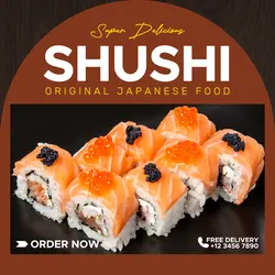 Japanese Food Sushi Product Display Instagram Post