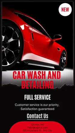 Cars & Auto car wash & detailing sales promotion