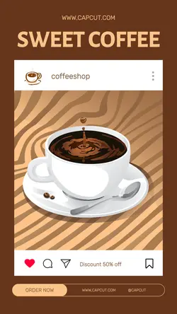 Coffee Shop Special Promotion Illustration Tiktok Post