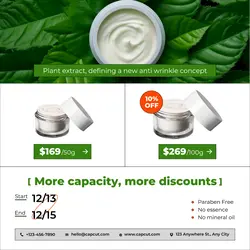 Beauty face cream shows simple style