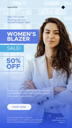 Fashion Women Blazer Sale Instagram Story