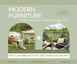 Furniture Promotion Facebook Post Green Modern