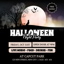 Halloween Night Party Instagram Post