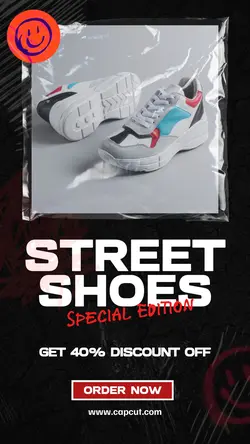 White Minimalist Shoe Product Promotion Instagram Story