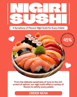 Red Nirigi Sushi Promotion Instagram Post