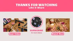 Non marketing Youtube endscreen Pink minimalis