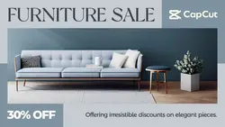 Blue Furniture Sale Promotion Website
