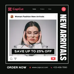 Woman Fashion New Arrivals Promotion Instagram Post