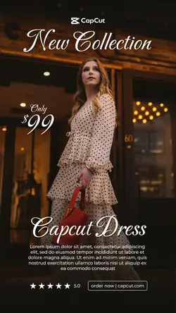 New Collection Dress Fashion Industry Promotion instagram story