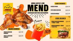 Foods & Beverage Fried chicken Menu Minimalist