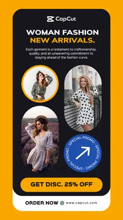 Woman Fashion New Arrivals Promotion Story