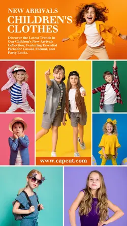 8 Multi-product Image Children's Clothes New Arrivals Product Display