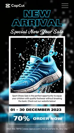 Happy New Year Sneaker Sale Instagram Post