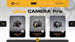 Electronics Advertisement Landing Page Website Camera - Black Yellow