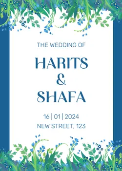 Non-Marketing Wedding Invitation