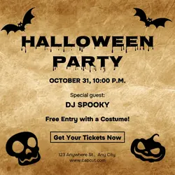 Halloween Party Invitation Instagram Post